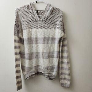 Poof M/L Hooded Sweater Mesh Open Mesh Versatile Work Beach Class Soccer Mom